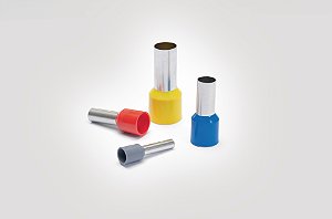 Terminal Pino Tubular Ilhós Simples Isolado 35,00Mm Cobre Estanhado Vermelho Hit35016-1-Sncu/Pvc-Rd Hellermann