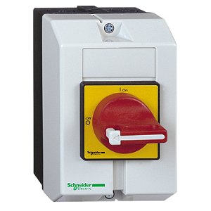 Interruptor Seccionador Vario Em Cofre Ip65 16A Manopla Vermelha VCF01GE SCHNEIDER