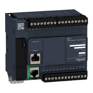 Controlador Lógico Programável - 14 Entradas / 10 Saídas Digitais - Saídas Source (Pnp) - Modbus Tcp/Ethernet Ip (Slave) - 24 Vdc TM221CE24T SCHNEIDER