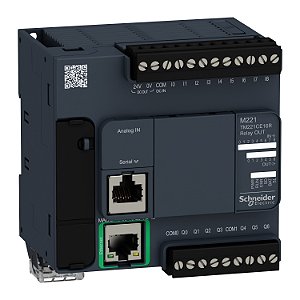 Controlador Lógico Programável - 9 Entradas / 7 Saídas Digitais - Saídas Relé - Modbus Tcp/Ethernet Ip (Slave) - 110/220 Vac TM221CE16R SCHNEIDER