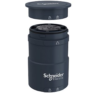 Base + Tampa Superior Ø60Mm Para Coluna Luminosa Xvu, Preta, 24Vca/Cc XVUC21B SCHNEIDER