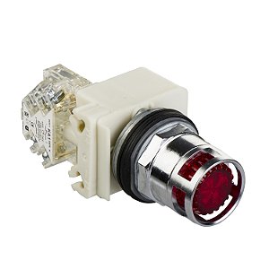 Botao 30Mm Metalico Luminoso G.Alta Led Alto Brilho 24V 1Na 1Nf Vermelho 9001K3L35LRRH13 SCHNEIDER