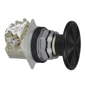 Botao 30Mm Metalico A Impulsao Soco D57 1Na 1Nf Preto 9001KR25BH13 SCHNEIDER
