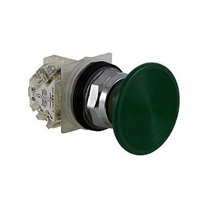 Botao 30Mm Metalico A Impulsao Soco D57 1Na 1Nf Verde 9001KR25GH13 SCHNEIDER