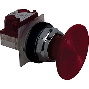 Botao 30Mm Metalico A Impulsao Soco D57 1Nf Vermelho 9001KR25RH6 SCHNEIDER