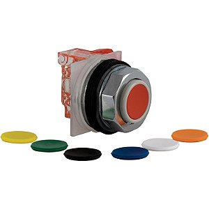 Botao 30Mm Metalico Saliente 1Na 1Nf Multicores 9001KR3UH13 SCHNEIDER
