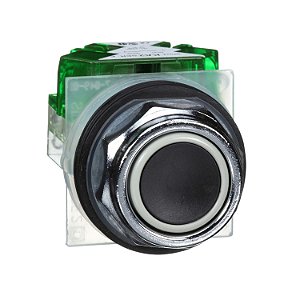 Botao 30Mm Metalico A Impulsao 1Na Preto 9001KR1BH5 SCHNEIDER