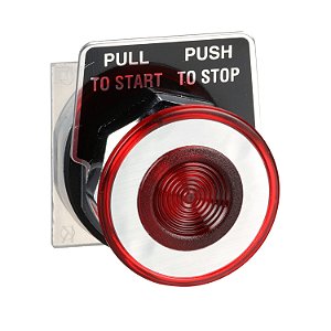 Cabecote Para Botao 30Mm Metalico Soco Empurrar Puxar D41 Vermelho 9001KR9R SCHNEIDER