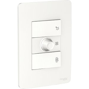 Conjunto Variador Eletronico Para Ventilador 220V + 2 Int Paralelos 10Ax Pl/Br S71322129 SCHNEIDER