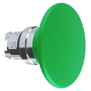 Cabeçote Para Botão Ø22Mm Metálico, Retorno Por Mola, Cogumelo Ø60Mm, Ergonômico, Verde ZB4BR316 SCHNEIDER