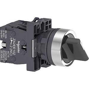 Comutador Ø22Mm Plástico, 2 Posições Fixas, Manopla Curta, Na+Nf XA2ED25 SCHNEIDER
