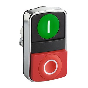 Cabeçote Para Botão Duplo Ø22Mm Metálico, Retorno Por Mola, Verde Faceado "I", Vermelho Saliente "O" ZB4BL7341 SCHNEIDER