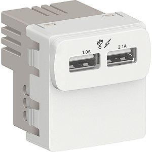 Miluz - Usb Charger 2.0 2.1A 127/220V - 2 Modules - White S3B70820 SCHNEIDER
