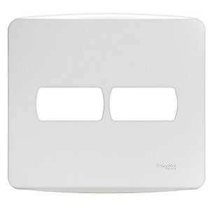 Miluz - Bossa - 4X4 Plate - 2 Gang - With Fixing Frame - White S3B27520 SCHNEIDER