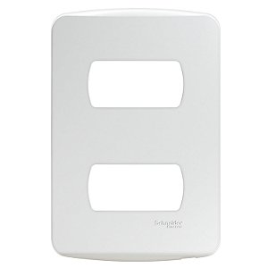 Miluz - Bossa - 4X2 Plate - 2 Gang - With Fixing Frame - White S3B57220 SCHNEIDER