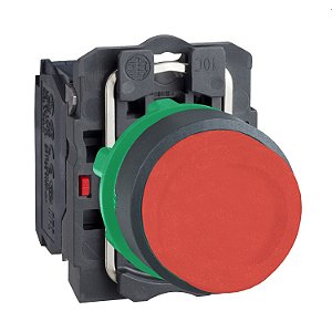 Botão Ø22Mm Plástico, Retorno Por Mola, Vermelho, Saliente, Nf XB5AL42 SCHNEIDER