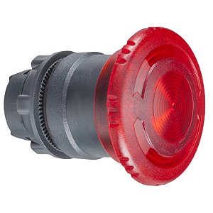 Cabeçote Para Botão De Emergência Luminoso Ø22Mm Plástico, Girar Para Destravar, Cogumelo Ø40Mm, Vermelho ZB5AW743 SCHNEIDER