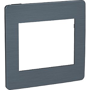 Orion - Cover-Frame 4X4 - 6 Modules - Graphite / Aluminium Galaxy Black S733203769 SCHNEIDER
