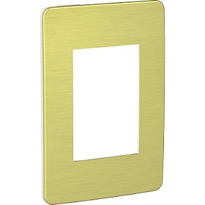 Placa 4X2 3 Postos Br/Alu Solar Yellow S733103605 SCHNEIDER