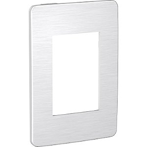 Orion - Cover-Frame 4X2 - 3 Modules - Aluminium / Aluminium Cosmic Grey S733103709 SCHNEIDER