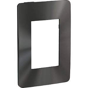 Orion - Cover-Frame 4X2 - 3 Modules - Graphite / Chrome Dark S732103559 SCHNEIDER