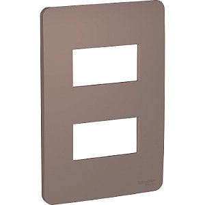 Placa 4X2 2 Postos Planet Brown S730121264 SCHNEIDER