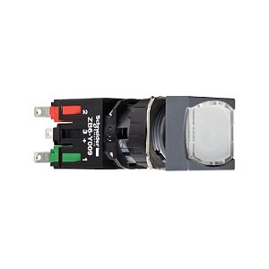 Botao 16Mm Plastico Luminoso Quadrado Com Retencao 1Na 1Nf B XB6CF1B5B SCHNEIDER