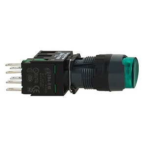 Botao 16Mm Plastico Luminoso Redondo Saliente 1Na Verde XB6AE3B1B SCHNEIDER