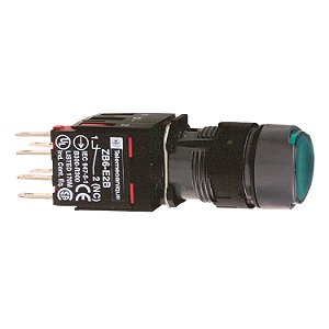 Botao 16Mm Plastico Luminoso Redondo 1Na 1Nf Verde XB6AW3B1B SCHNEIDER