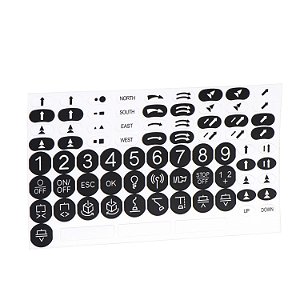Kit De Etiquetas Adesivas Preto Branco Para Botoeira Wireless ZARC07 SCHNEIDER