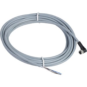 Cabo Pvc 4 Pinos Com Conector M8 Femea Cotovelo 5 Metros XZCPV1041L5 SCHNEIDER