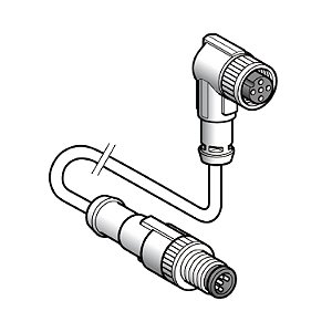 Cabo Com Conector Ip67-M12 - M12 Ang 2M XZCR1512064D2 SCHNEIDER