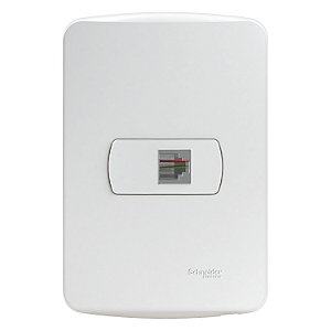 Conjunto Tomada Rj11 2 Fios Pl/Br S3B64900 SCHNEIDER