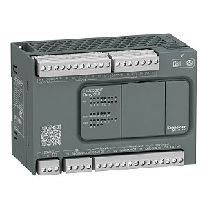 Controlador Lógico Programável - 14 Entradas / 10 Saídas Digitais - Saídas Relé - Modbus Rtu/Ascii - 110/220 Vac TM200C24R SCHNEIDER