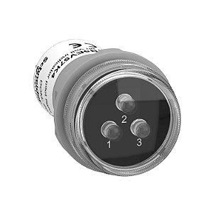 Sinalizador Trifásico, Ø22Mm Plástico, Indicador Com 3 Leds: Vermelho, Verde E Amarelo, Alimentação 400Vca XB5EV57K4 SCHNEIDER