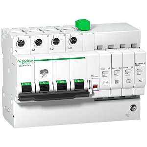 Protetor De Surto Iquick Prd40R 40Ka 3P+N Cl Ii 340V C/ Contato De Sinal Remota A9L16294 SCHNEIDER