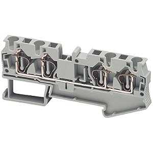 Conector Mola 1 Nivel 4Mm2 4 Pontos Cinza NSYTRR44 SCHNEIDER