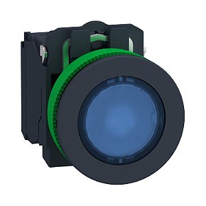 Botão Luminoso Faceado Ø30Mm Plástico, Retorno Por Mola, Azul, Na+Nf, 110...120Vca XB5FW36G5 SCHNEIDER
