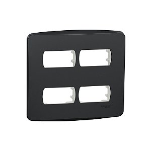 Placa+Suporte 4X4 4 Postos Grafite S3B77441 SCHNEIDER