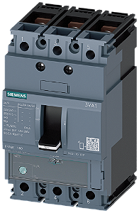Disjuntor Iec Frame 160 Classe Da Capacidade De Interrupção N Icu 25kA 415V De 3 Polos Proteção De Sistemas TM220 Atfm In 125A Proteção Contra Sobrecarga Ir 88A 125A Proteção Contra Curto-Circuito Ii 10 X In Conexão Roscada 3VA1112-3EE32-0AA0 Siemens