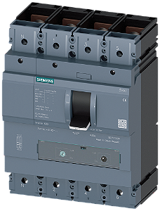 Disjuntor Iec Frame 630 Classe Da Capacidade De Interrupção M Icu 55kA 415V De 4 Polos Proteção De Sistemas TM240 Atam In 500A Proteção Contra Sobrecarga Ir 350A 500A Proteção Contra Curto-Circuito Ii 5 10 X In Condutor N 3VA1450-5EF42-0AA0 Siemens