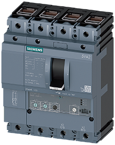 Disjuntor Iec Frame 100 Classe Da Capacidade De Interrupção M Icu 55kA 415V De 4 Polos Proteção De Sistemas ETU320 Li In 63A Proteção Contra Sobrecarga Ir 25A 63A Proteção Contra Curto-Circuito Ii 1,5 12 X In Proteção De 3VA2063-5HL46-0AA0 Siemens