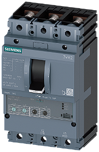 Disjuntor Iec Frame 160 Classe Da Capacidade De Interrupção E Icu 200 Ka 415 V De 3 Polos Proteção De Sistemas ETU350 Lsi In 63A Proteção Contra Sobrecarga Ir 25A 63A Proteção Contra Curto-Circuito Isd 1,5 10xIr Ii 12xIn 3VA2163-0HN32-0AA0 Siemens