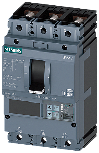 Disjuntor Iec Frame 250 Classe Da Capacidade De Interrupção E Icu 200 Ka 415 V De 3 Polos Proteção De Sistemas ETU850 Lsi In 250A Proteção Contra Sobrecarga Ir 100A 250A Proteção Contra Curto-Circuito Isd 0,6 10xIn Ii 1,5 3VA2225-0KP32-0AA0 Siemens