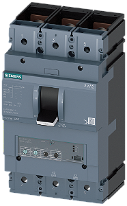 Disjuntor Iec Frame 630 Classe Da Capacidade De Interrupção C Icu 110kA 415V De 3 Polos Proteção De Sistemas ETU330 Lig In 400A Proteção Contra Sobrecarga Ir 160A 400A Proteção Contra Curto-Circuito Ii 1,5 12 X In Proteção 3VA2440-7HM32-0AA0 Siemens