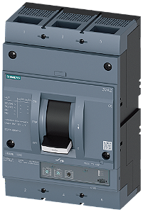 Disjuntor Iec Frame 1000 Classe Da Capacidade De Interrupção M Icu 55kA 415V De 3 Polos Proteção De Motor ETU350M Lsi In 630A Proteção Contra Sobrecarga Ir 250A 630A Proteção Contra Curto-Circuito Isd 3 15 X Ir Ii 15 X In 3VA2563-5MN32-0AA0 Siemens