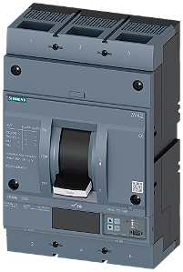 Disjuntor Iec Frame 1000 Classe Da Capacidade De Interrupção M Icu 55kA 415 V De 3 Polos Proteção De Motor ETU550M Lsi In 800A Proteção Contra Sobrecarga Ir 320A 800A Proteção Contra Curto-Circuito Isd 1,2 15x In Ii 3 15x 3VA2580-5MP32-0AA0 Siemens