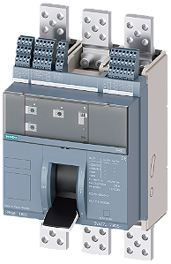 Disjuntor Com Alavanca Basculante Compacto De Montagem Fixa Frame 1600 4AUX E Contato De Sinal De Disparo S24 Icu C Icu 110kA 415V De 3 Polos ETU320 Li In 1600A Interruptor Giratório De Codificação Ir 640 1600A Ii 1,5 15 X 3VA2716-7AB05-0AA0 Siemens