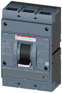 Disjuntor Ul Frame 800 Classe Da Capacidade De Interrupção H 65kA 480 V De 3 Polos Proteção De Sistemas TM230 Ftam In 800A Proteção Contra Sobrecarga Ir 800A Ajustado De Modo Fixo Proteção Contra Curto-Circuito Ii 5 10 X In 3VA5580-6EC32-0AA0 Siemens