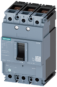 Disjuntor Iec Frame 160 Classe Da Capacidade De Comutação N Icu 25kA 415V De 3 Polos Proteção De Instalações TM220 Atfm In 125A Proteção Contra Sobrecarga Ir 88A 125A Proteção Contra Curto-Circuito Ii 10 X In Conexão 3VM1112-3EE32-0AA0 Siemens